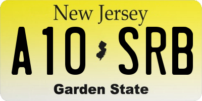 NJ license plate A10SRB