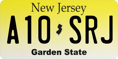 NJ license plate A10SRJ