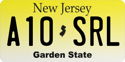 NJ license plate A10SRL