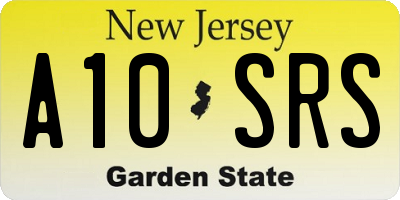 NJ license plate A10SRS