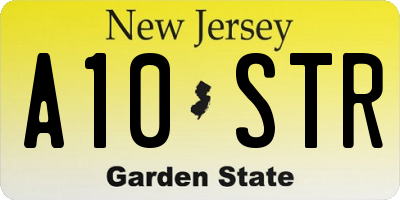 NJ license plate A10STR