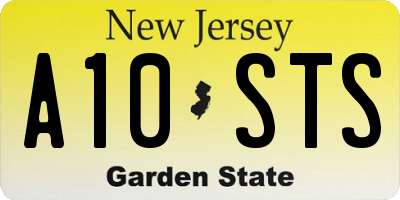 NJ license plate A10STS