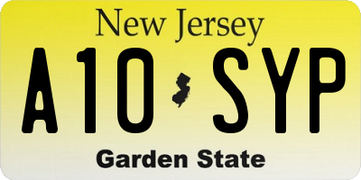 NJ license plate A10SYP