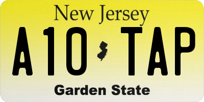 NJ license plate A10TAP