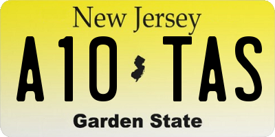 NJ license plate A10TAS