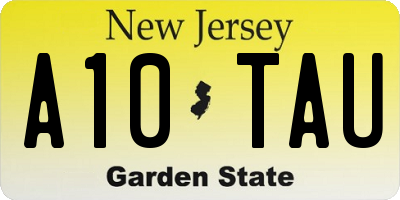 NJ license plate A10TAU