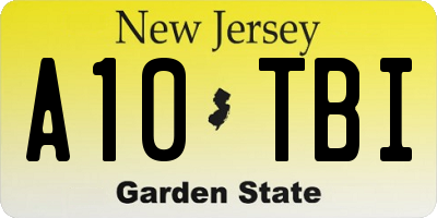 NJ license plate A10TBI