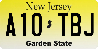 NJ license plate A10TBJ