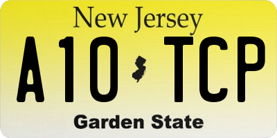 NJ license plate A10TCP