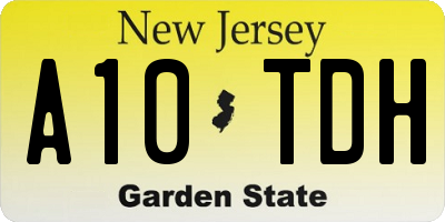 NJ license plate A10TDH
