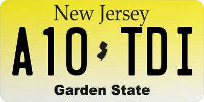 NJ license plate A10TDI