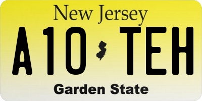NJ license plate A10TEH