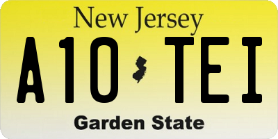 NJ license plate A10TEI