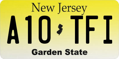 NJ license plate A10TFI