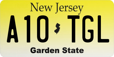 NJ license plate A10TGL