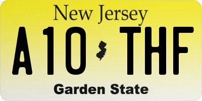 NJ license plate A10THF