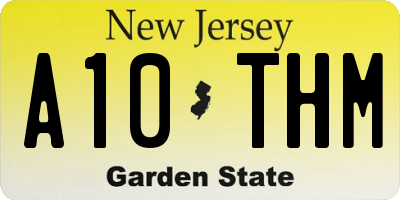 NJ license plate A10THM