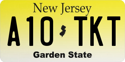 NJ license plate A10TKT