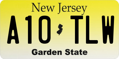 NJ license plate A10TLW
