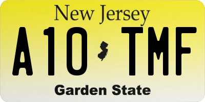 NJ license plate A10TMF