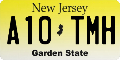 NJ license plate A10TMH