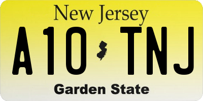 NJ license plate A10TNJ