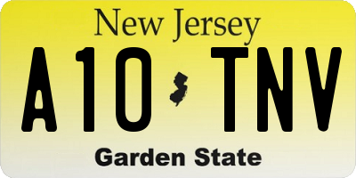 NJ license plate A10TNV
