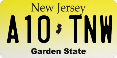 NJ license plate A10TNW
