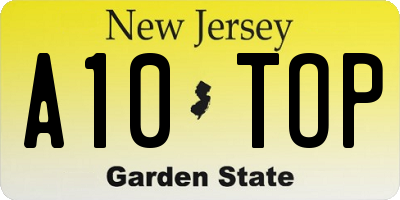 NJ license plate A10TOP