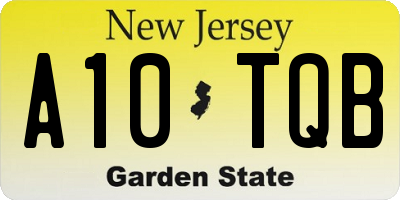 NJ license plate A10TQB