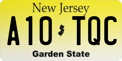 NJ license plate A10TQC