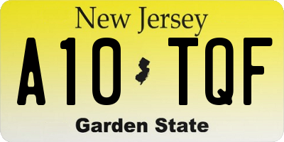 NJ license plate A10TQF