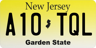 NJ license plate A10TQL