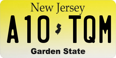 NJ license plate A10TQM