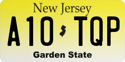 NJ license plate A10TQP
