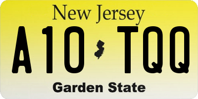 NJ license plate A10TQQ