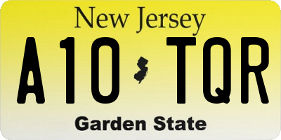NJ license plate A10TQR
