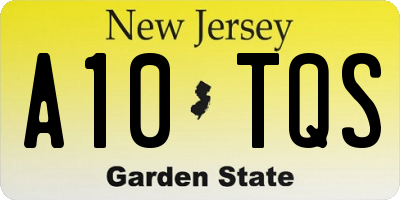 NJ license plate A10TQS