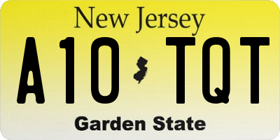 NJ license plate A10TQT