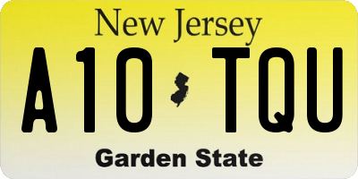 NJ license plate A10TQU