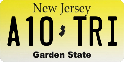 NJ license plate A10TRI