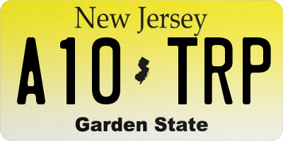 NJ license plate A10TRP