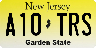 NJ license plate A10TRS
