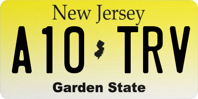 NJ license plate A10TRV