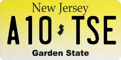 NJ license plate A10TSE