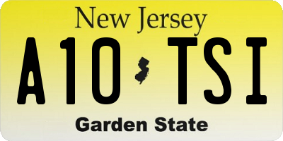 NJ license plate A10TSI