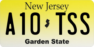 NJ license plate A10TSS