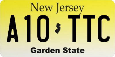NJ license plate A10TTC