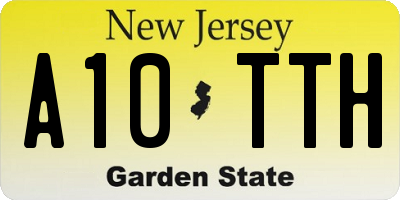 NJ license plate A10TTH