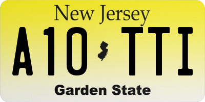 NJ license plate A10TTI